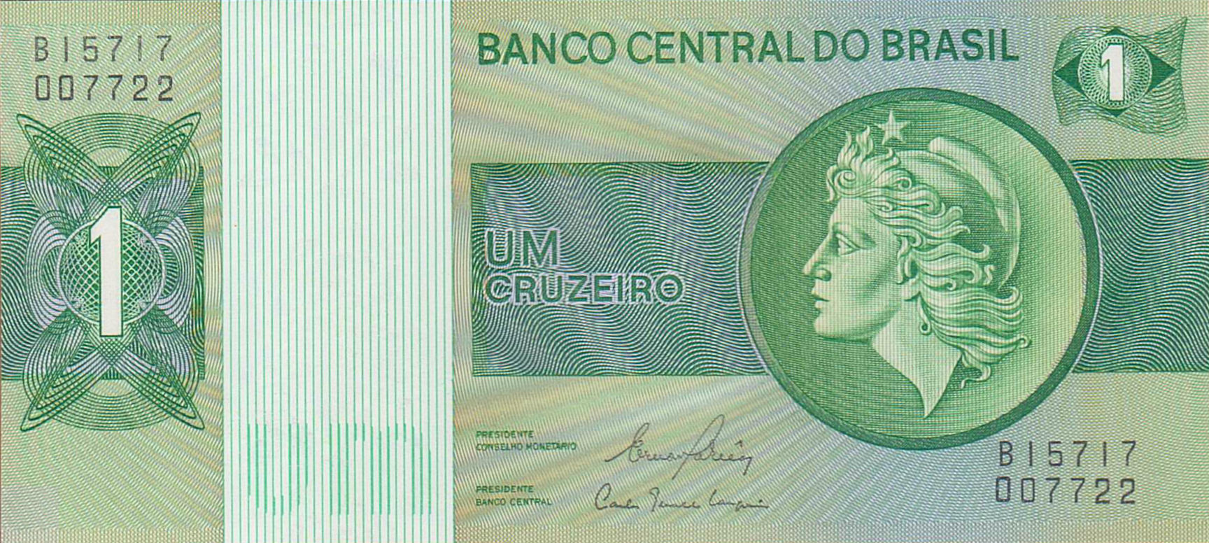Brazil 1 1970 UNC P-191/Ac <b>[Serial# 007722]</b>